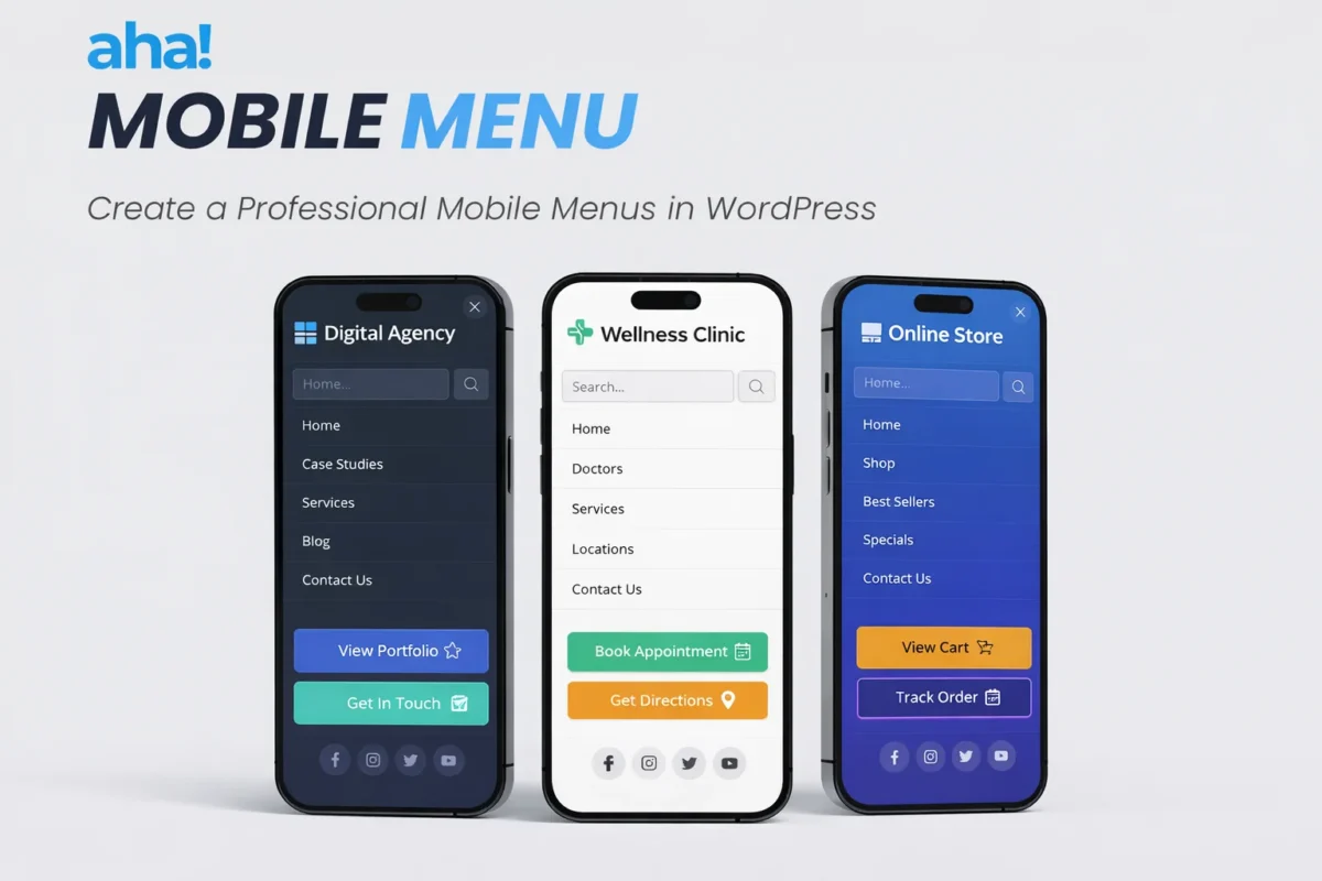 Aha Mobile Menu - Plugin Off-canvas mobile menu for WordPress